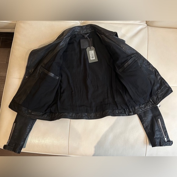 NWT All Saints black leather jacket - Picture 3 of 4